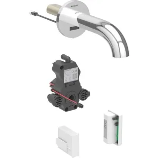 Geberit Waschtischarmatur Piave, Wandmontage mit UP-Funktion Genr. L 17cm mit Mischer, 116266211 116266211