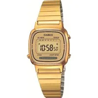CASIO VINTAGE Chronograph LA670WEGA-9EF, Quarzuhr, Armbanduhr, Damenuhr, Digitaluhr, Datum, Edelstahlarmband