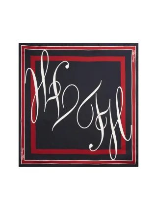 TH HERITAGE SCRIPT SILK SCARF space blue - Gr. - OS