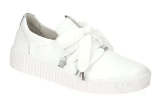 Gabor 03.333.21 - Damen Slipper Wei?/Silber, Echtleder, Best Fitting