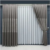 Gardinen by Justyna Vorhang Braun Falten Fon Gardine Komplett Set (5 St), Kräuselband, halbtransparent, Fertiggardine,Hochwertiggardine,Turkischegardine,Perde,Pileli Tül