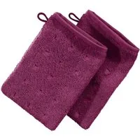 Möve Waschhandschuh Waschhandschuh "Quadretti" 2er-Pack, Frottier, Walk-Frottier Uni