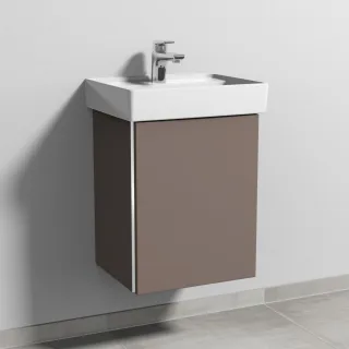 Sanipa 3way Waschtischunterbau zu Villeroy & Boch Collaro Waschtisch mit 1 Tür, Taupe-Matt BP8311T