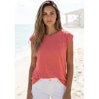 Beachtime by Lascana Shirttop mit breiten Schultern aus luftiger Viskose-Qualität