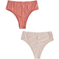 Next Taillenslip 2er-Pack Hochbund-Slips aus Mikrofaser, hohes Bein (2-St)