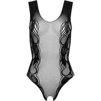 KOTEK Body Body in schwarz ouvert aus Netz elastisch