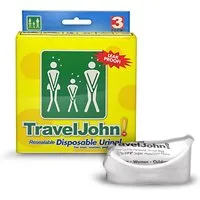 TravelJohn Campingtoilette TRAVEL JOHN Spucktüte Wegwerf Urinal 3 Stück TJ1N