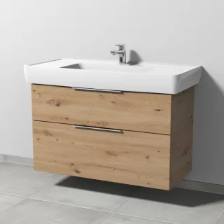 Sanipa 3way Waschtischunterbau zu Laufen Pro A Waschtisch mit 2 Auszügen, Eiche Natural-Touch UM75985