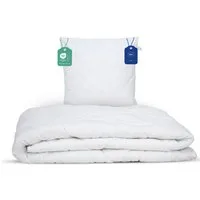 livessa Bettdecke + Kopfkissen Ideal für Ganzjahreszeiten mit 300 g/m² Füllung, Füllung: Hohlfaser, Bezug: Mikrofaser, Bettwaren SET weich und atmungsaktiv