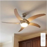 V-TAC Deckenventilator, Decken Ventilator braun 3 Stufen Kühler Wohn Ess Zimmer Lüfter