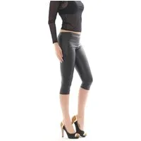 SYS Caprihose Capri Leggings Glanz-Matt kurze 3/4 Hose Hüfte wie Leder Latex Lack
