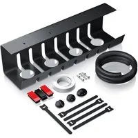 BEARWARE Kabelkanal für Schreibtisch, Untertisch Kabelhalter, Kabelmanagement ohne Bohren (Set, 1-St), Edelstahl Kabelführung für Zuhause, Büro & Office, Kabelorganisation