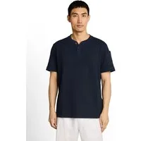 TOM TAILOR Kurzarmshirt Sommershirt mit kurzer Knopfleiste