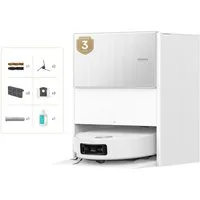 Dreame Saugroboter mit Wischfunktion Aqua10 Ultra Roller Complete, 600 W, mit Beutel, Warmwasser-Wischsystem, Rollenmopp, überwindet Hindernisse, 30.000 Pa