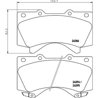 Hella Bremsbel?ge vorne Hyundai Xg Toyota Land Tundra