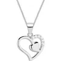 Goldene Hufeisen Silberkette Halskette Damen Silber Herz 925 Sterling Zirkonia Anhänger mit Kette, 925 Sterling Silber Silberschmuck für Mädchen, mit Zirkonia
