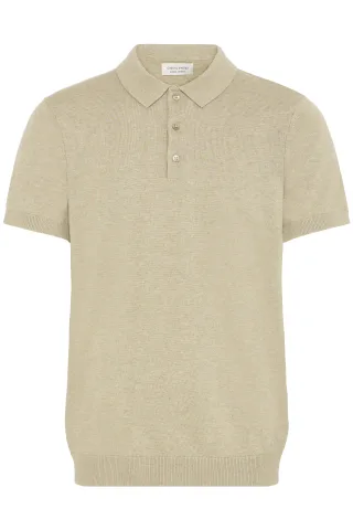 Casual Friday - CFBELLS SS POLO KNIT silver sage melange - Gr. - XXL