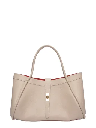 Luisa Vannini Beige Rindsledertasche