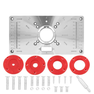 Router Table Insert Plate Aluminum Cast Iron For Trimmer Router With 4 Milling Cutter Dust Cover Woodworking Carving Mac