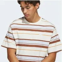 adidas Originals T-Shirt STRIPED CREW NECK mit klassischem Streifendesign, aus Baumwolle, lockere Passform