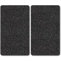 KESPER® Herdblende-/Abdeckplatte Herdabdeckplatte, Motiv: Granit, ESG-Sicherheitsglas, (Set, 2 tlg), Maß der einzelnen Platte ca. 30 x 52 cm
