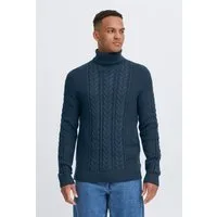 Blend Stehkragenpullover BHBASIM Roll mit Markenlabel, aus Baumwollmischung, Regular Fit, unifarben