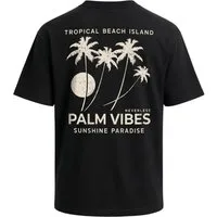 Neverless Oversize-Shirt Herren T-Shirt - Palm Vibes - Oversized Relaxed Fit Printshirt Sommer mit Print