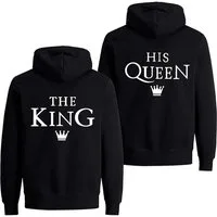 Couples Shop Kapuzenpullover The King & His Queen Hoodie für Paare mit modischem Print