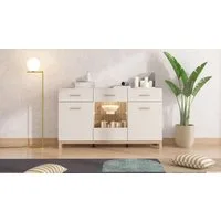 Home affaire Sideboard Essex, Kommode, Kombikommode, Anrichte, Schrank, Modernes Sideboard: Kaschmir-Dekor, 3 Türen & 2 Schubladen