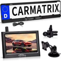 CARMATRIX Kabel 1 Rückfahrkamera (Auto Funk Rückfahrsystem im Nummernschild Kennzeichenhalter, Rückfahrkamera Digital kabellose Einparkhilfe zum nachrüsten)