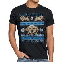 style3 T-Shirt Hundewelpe Ugly Sweater golden retriever x-mas pulli weihnachtsbaum