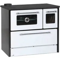 SimgeSoba Festbrennstoffherd EEK A+ Küchenofen Holzherd 701-G Omega weiß, linke Version, 9,18 kW