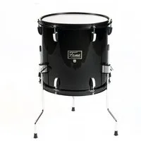 FAME Floor Tom,First Step Floor Tom Drum 14"x14" Piano Black Mischholz Kessel Aluminium Hardware Robuste Stahlspannreifen Ideal für Anfänger und Musikschulen", Schlagzeuge, Floor Toms, First Step Floor Tom Drum, 14"x14", Piano Black