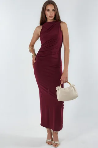 Raffiniertes Detail Bodycon Maxikleid