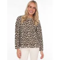 Zwillingsherz Sweater "Leo allover" mit animalischem Printdesign