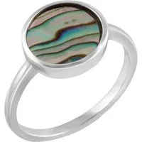 Vivance Fingerring 925 Silber rhodiniert Abalone