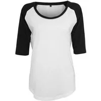 Build Your Brand Rundhalsshirt Ladies 3/4 Contrast Raglan Damen T-Shirt