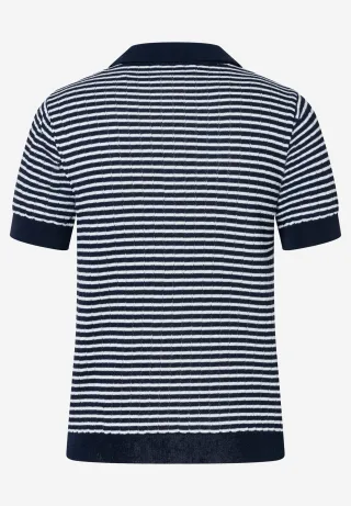 MORE & MORE - Strick-Polo blau - Gr. - 38