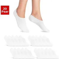 sockenkauf24 Sneakersocken 20 Paar Füßlinge Damen&Herren mit Silikon tief ausgeschnitten