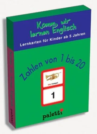 Komm wir lernen Englisch - Zahlen von 1 bis 20. Box mit Buch und 40 Seiten