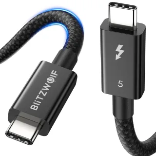 BlitzWolf® BW-HDC8 Thunderbolt5 Cable 240W Fast Charging up to 120Gbps Bandwidth for 16K Dual 8K/6K Compatible for Thund