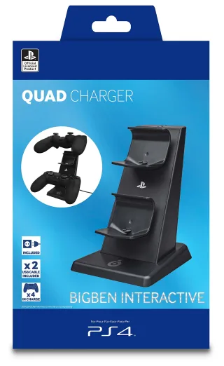 PS4 - Ladestation Quad Charger (inkl. Netzteil)
