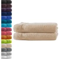 Hometex Premium Textiles Handtuch in Premium Qualität 500 g/m², Feinster Frottier-Stoff 100% Baumwolle, 2x Duschtuch, weich, saugfähig, extra schwer & flauschig