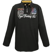 Lavecchia Langarm-Poloshirt Lavecchia Herren Langarmshirt LV-606 (Black, 7XL) Polo Langarmshirt