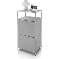 Floordirekt Mehrzweckregal Concept Epure MK-120, B50 × T40 × H100 cm, verschließbar Fächer, modular, Aufbewahrungsregal mit verchromtem Metallgestell, Design Regal