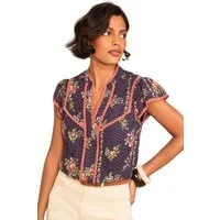 Love & Roses Spitzenbluse Love & Roses Shelltop mit Spitzensaum, Regular (1-tlg)