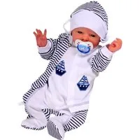 La Bortini Strampler, Jäckchen & Mütze Strampler Mütze und Hemdchen Set Baby Anzug 3tlg 44 50 56 62 68 74