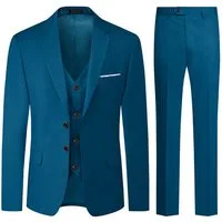 Allthemen Anzug (3 tlg) Herren Slim Fit Hochzeitsanzug komplett eleganter Anzugset