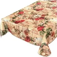 ANRO Tischdecke Wachstuchtischdecke Gartentischdecke Wachstischdecke (Einzelstück 1-tlg), Glatt 140x100cm wasserabweisend mit Saum