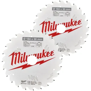 Milwaukee - Sägeblatt Twin Pack 190 x 24Z/48Z-2-tlg - 4932479574